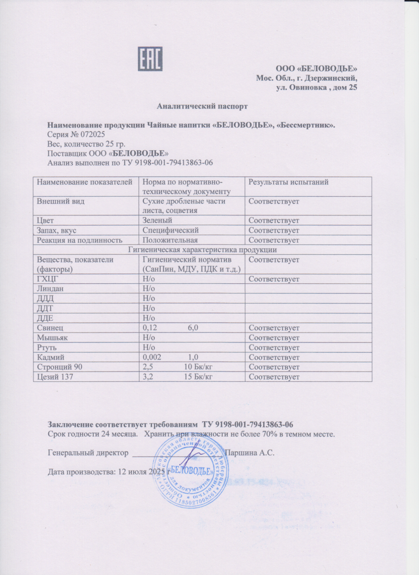 Паспорт №072025